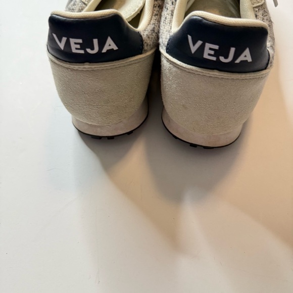 Veja Cream and Gray Sneakers - Picture 5 of 8